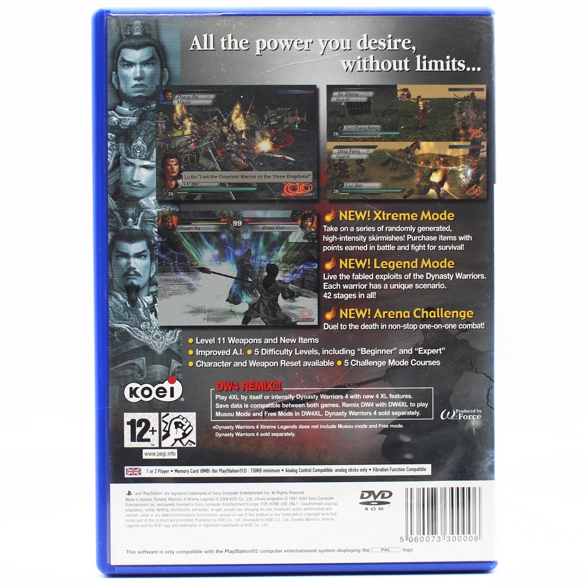 Dynasty Warriors 4: Xtreme Legends For Sony PlayStation 2 (PS2) - Very Good Condition, Fast Shipping