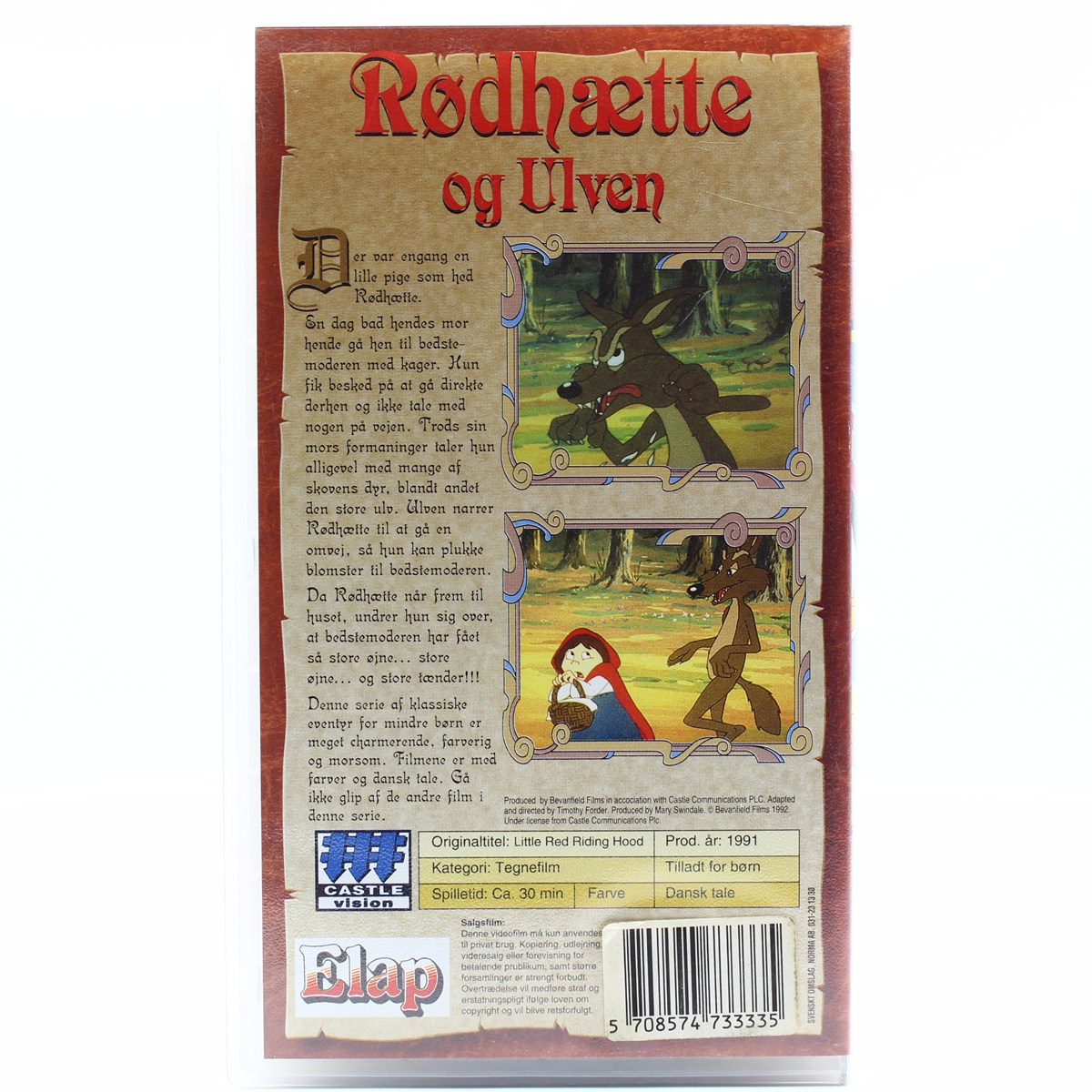 Klassiske Eventyr På Video - Rødhætte og Ulven (VHS) - WTS Retro - Køb ...