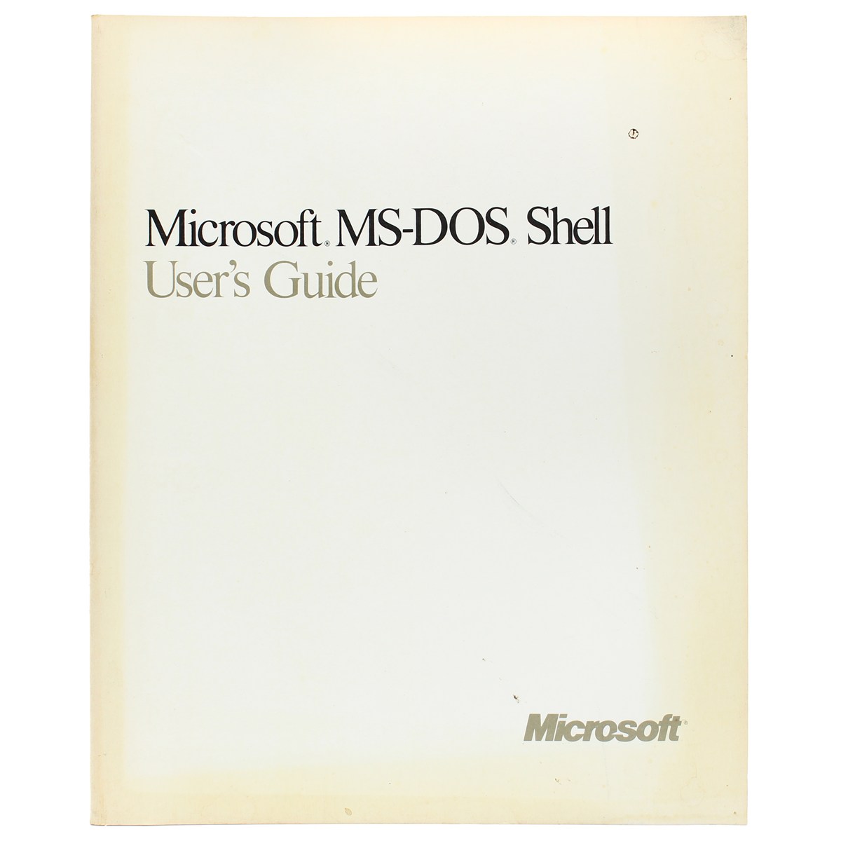 Microsoft MS-DOS Shell User's Guide - WTS Retro - Køb her