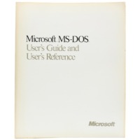 Microsoft MS-DOS User's Guide and Reference