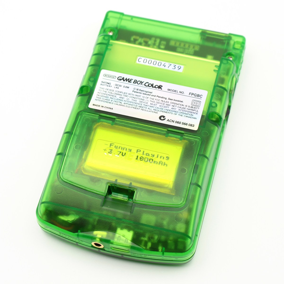 FunnyPlaying FPGBC Konsol – Clear Green - Billede 4