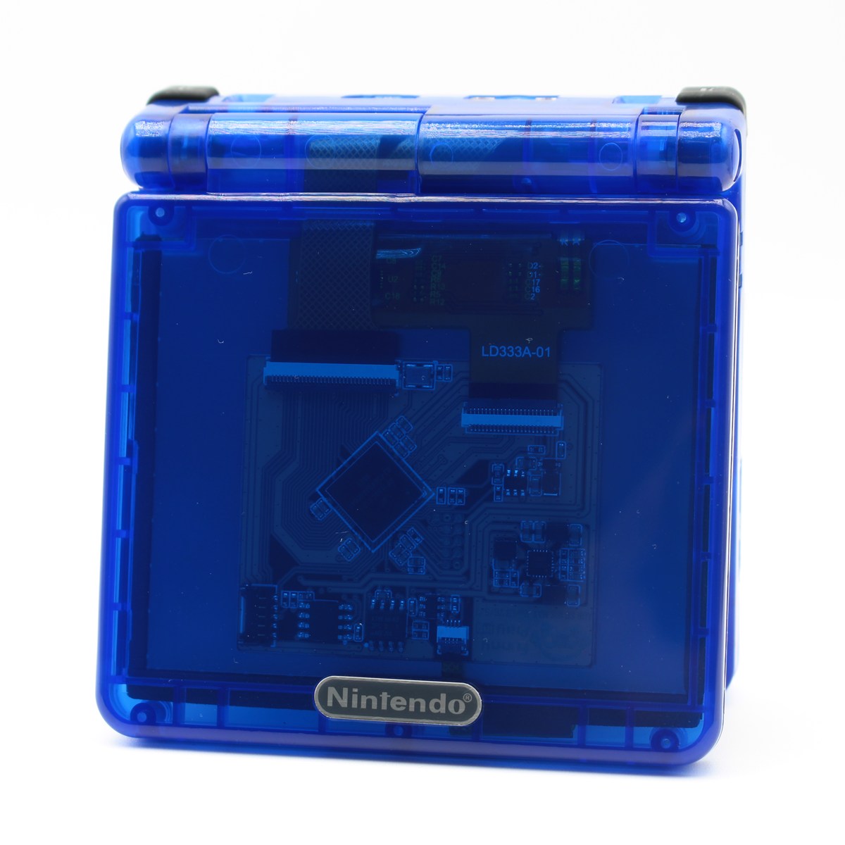 Game Boy Advance SP Konsol – Clear Blue (IPS MAX) - Billede 5
