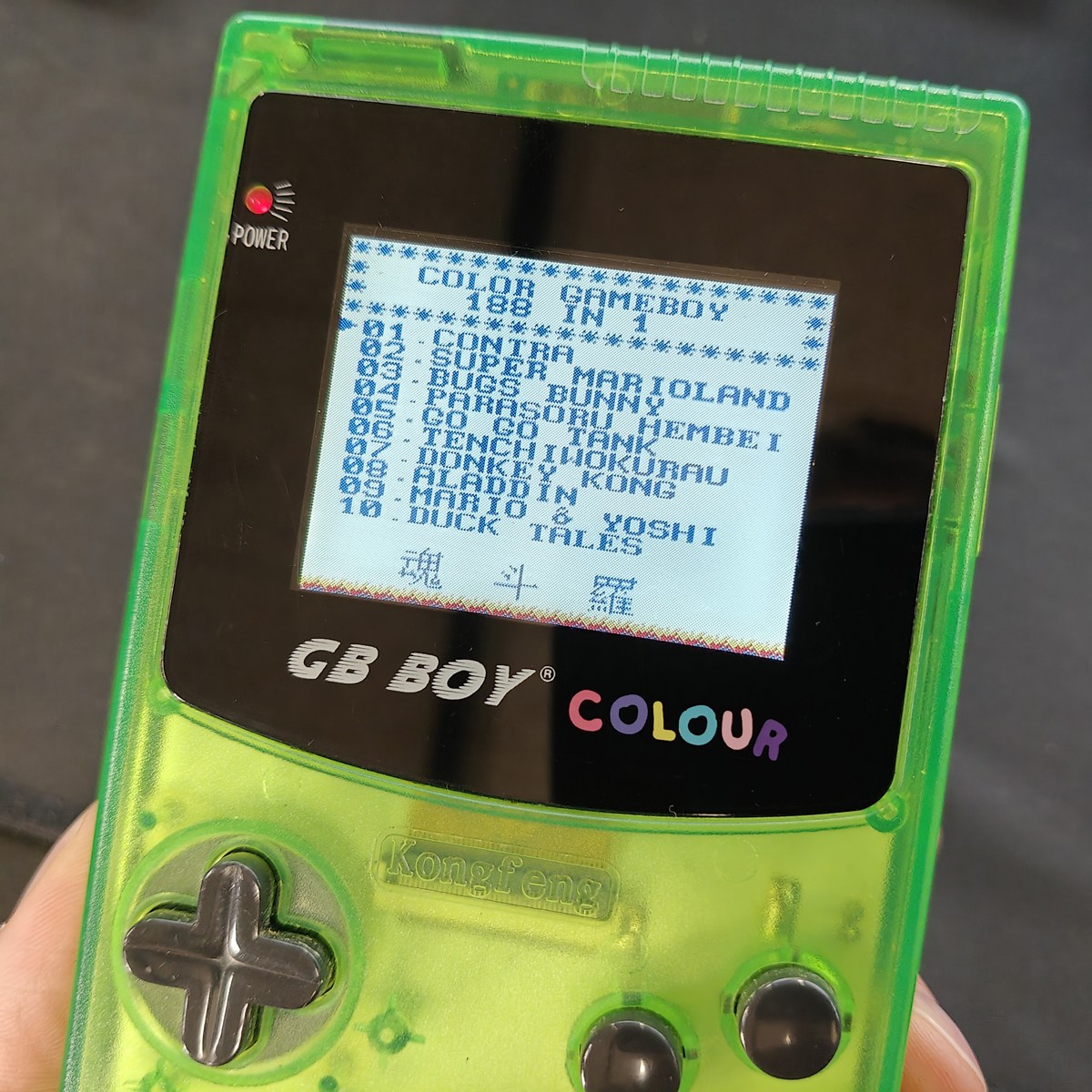 Kong Feng GB Boy Colour GBC-402 – Clear Green - Billede 4